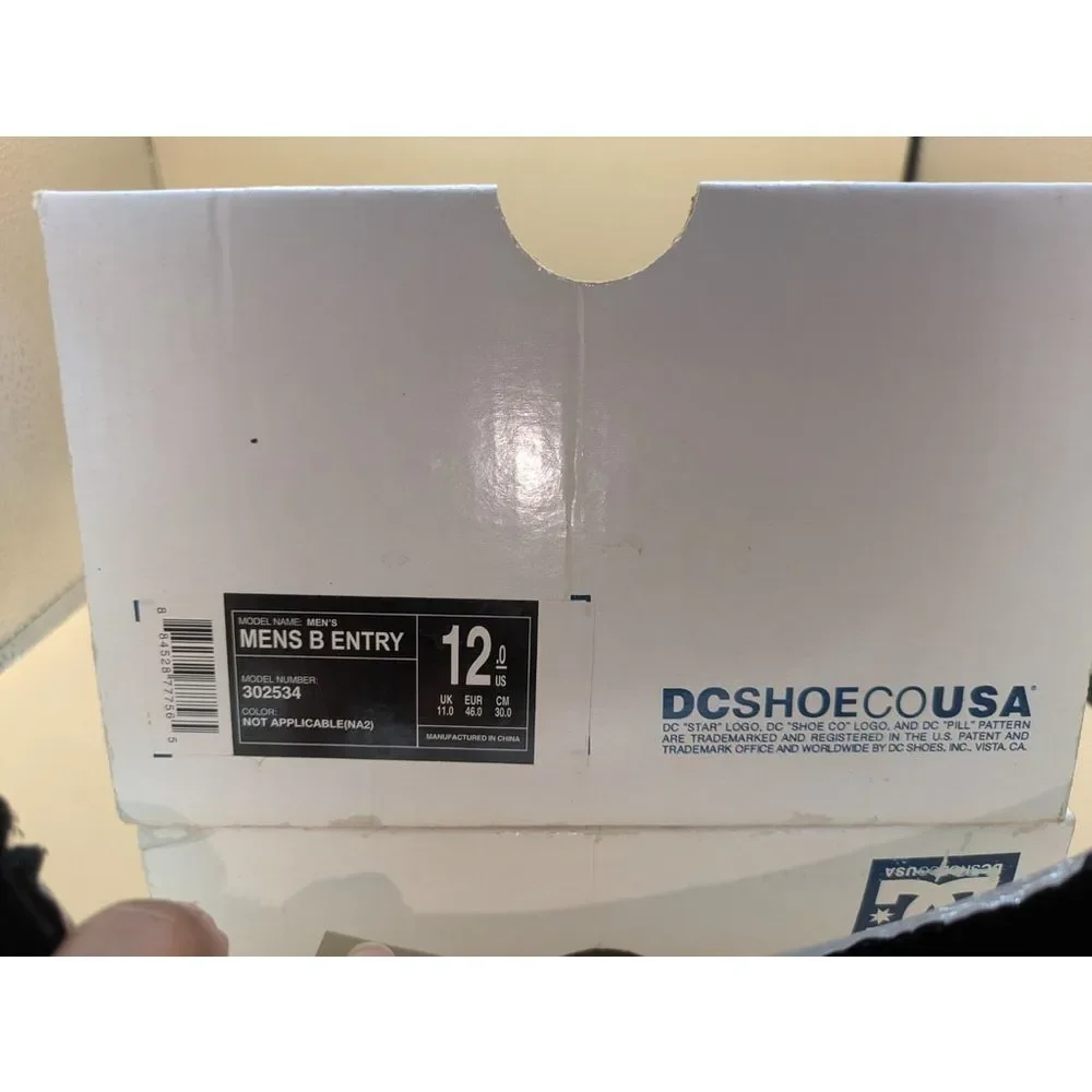 DC Men's Trase TX Sneaker, Size 12 M, Skate Shoes White, Gray ,B Grade